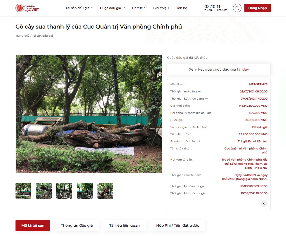 The biggest online auction in Vietnam